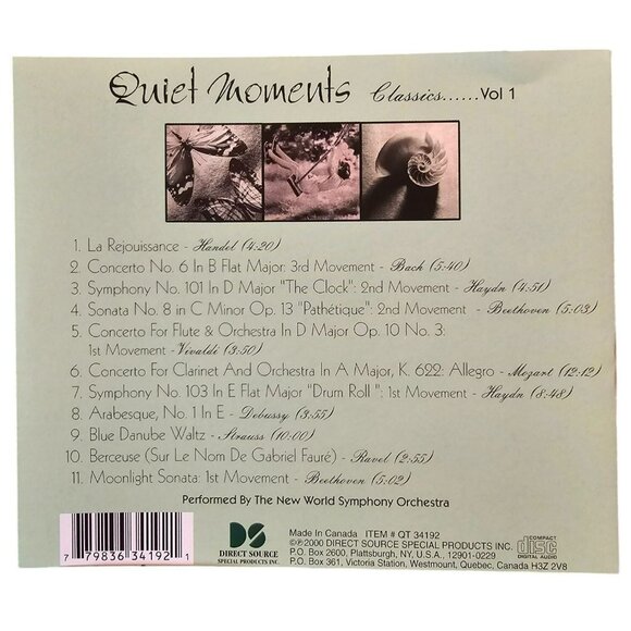 Quiet Moments Classics Vol 1 CD - New World Symphony Performed 37592cd - Picture 2 of 2